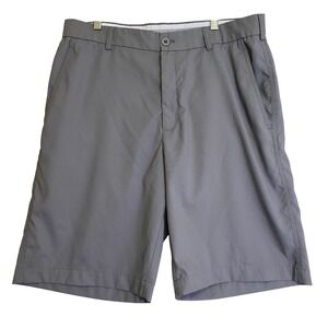 Snake Eyes Mens 36 Golf Shorts Gray Dry-18 Performance Flat Front Tech Pockets